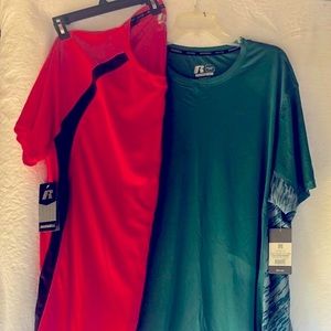 2 Russell dri-power athletic shirts